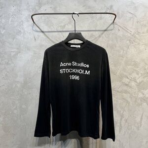 Acne Black Graphic Long Sleeve Tee